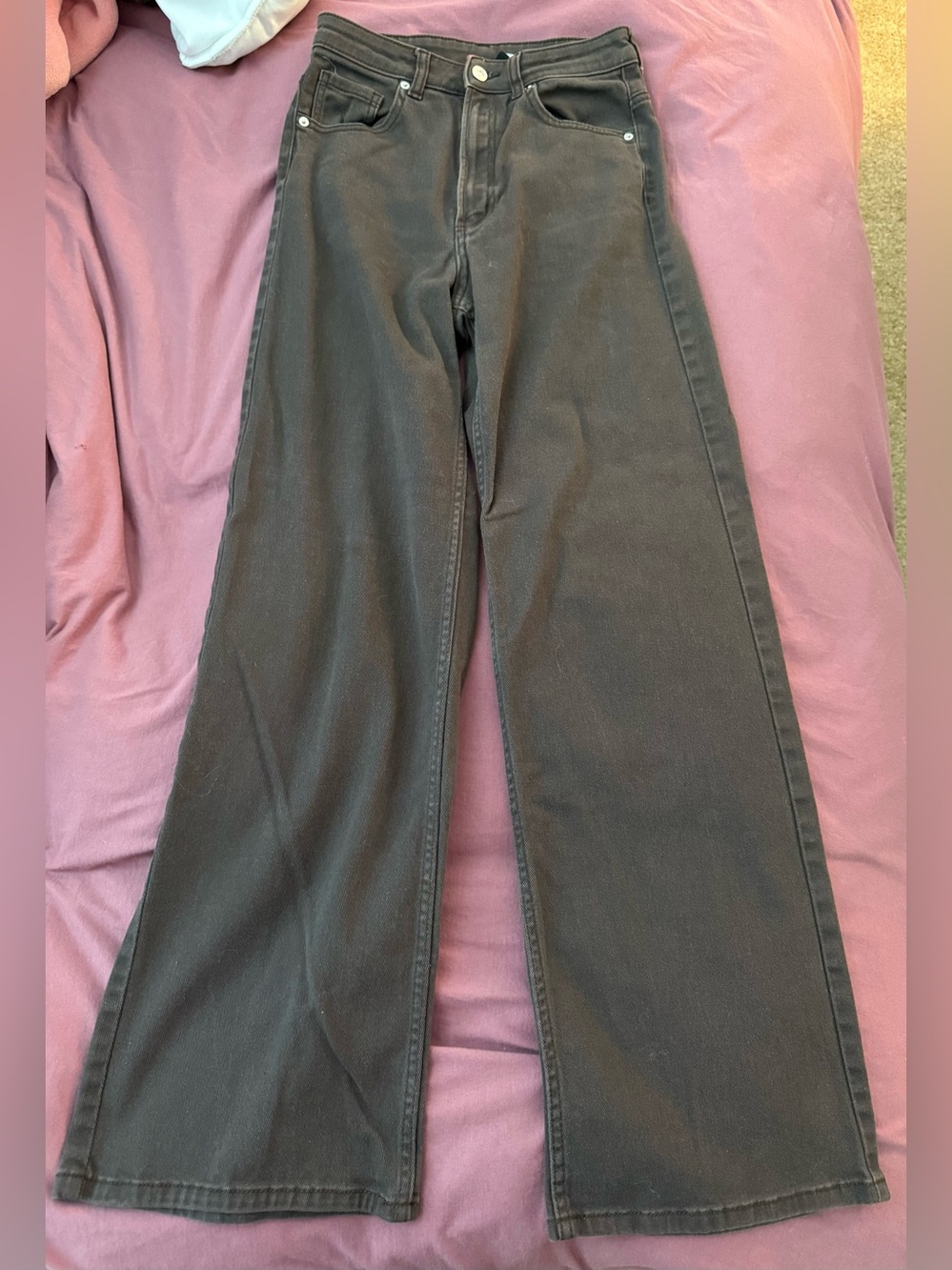 H&M Brown Wide-Leg Jeans